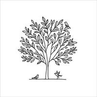 Clean and Elegant Tree Line Icons for Branding vector