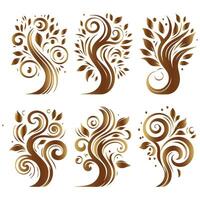 Creative Stylish Tree Design Set vector