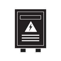 An icon of a power generator with a lightning bolt vector