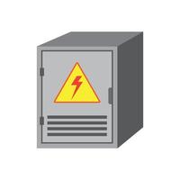 An electrical box with a lightning symbol on it vector