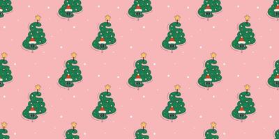 Chinese new year 2025 seamless pattern with cute snake in xmas hat . Animal zodiac cartoon character. A snake in the shape of a Christmas tree and holding a star with its tail. Illustration vector