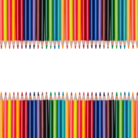 Colored pencil frame with pointed tip and ready to draw on png