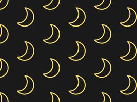 Crescent moon pattern. Dark background. illustration vector