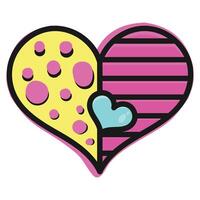 abstract colorful heart art design vector