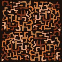 african abstract shape ethnic pattern vector