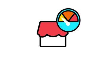 looping animation Visual indicator of a shop performance metrics, highlighting sales and efficiency video
