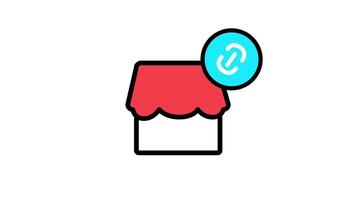 looping animation representing a direct link to a shop or online store, facilitating easy access. video