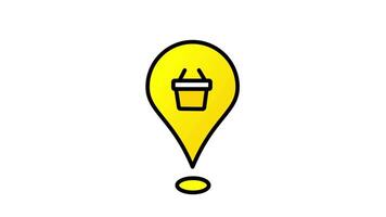 looping animation representing the geographical location of a buyer, useful for shipping and service. video
