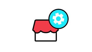 looping animation of the settings and preferences available for managing an online store video