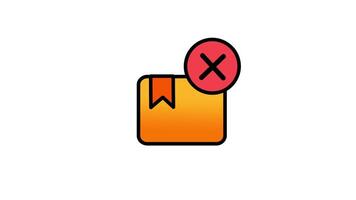 looping animation indicating the action of cancelling an order, providing clarity for users. video