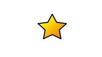 Looping animation of star symbol, depicting a customer's rating or review after an online purchase video