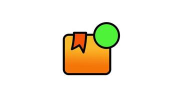 Looping animation of a package with a checkmark, symbolizing a successfully delivered product to the customer video