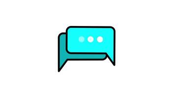 Looping animation of two speech bubbles, representing a conversation or discussion between buyer and seller video