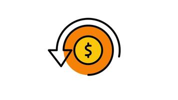 looping animation of a financial incentive that returns a percentage of a purchase to the buyer. video