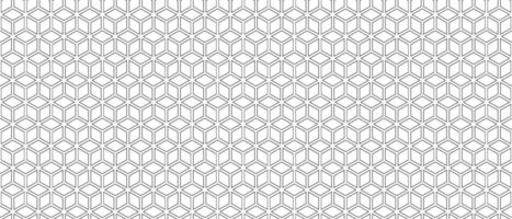 geometric cube outline seamless pattern vector