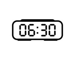 Digital clock icon isolated on white background vector