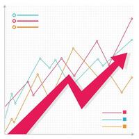 Diagram rising Diagram graph growth chart Stock illustration vector