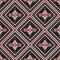 Colorful aztec southwestern tile pattern. Aztec southwestern geometric square shape seamless pattern. Native American geometric pattern use for fabric, textile, home decoration element, etc. vector