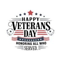 Happy veterans day background vector