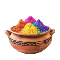 mud pot full of colorful powders transparent background png