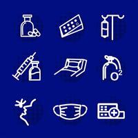 Set of line icons related to wellness, wellbeing, mental health, healthcare, cosmetics, spa, medical. Outline icon collection. Editable stroke. illustration vector