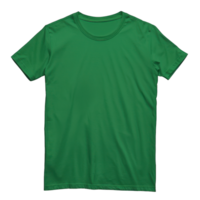 Green T-shirts front and back used as design template , isolated on a transparent background. cutout or clipping path png