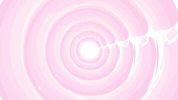 Abstract circular vortex wave with soft pink gradient color. Concentric circle patter pastel pink background. vector