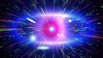 The eye of universe abstract background design. Starburst of Galaxy, Quantum physics, Time travel, Cosmic explosion vector