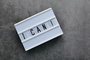 Empowering and Motivational Message I CAN Display of Inspirational Quotes for Anyone photo
