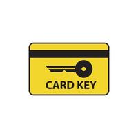 Modern card key icon. Digital key. . vector