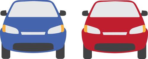 Car front view flat icon. Car parking front design shape icon. vector