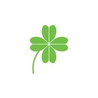Flat design four-leaf clover icon. vector