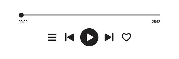 Play button icon in flat style. Music player illustration on isolated background. Playback interface sign business concept. vector