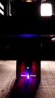 The process of laser wood cutting. A laser machine precisely carves lines on the surface, creating detailed and accurate designs. Perfect for themes of high-tech and manufacturing video