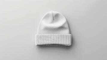 A white hat is laying on a white surface photo