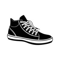 Step Ahead Sneaker Silhouette Icon vector