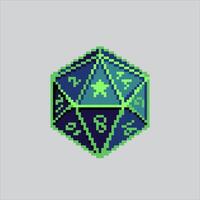 Pixel art illustration Casino Dice for the pixel art game and icon for website and game. old school retro. vector