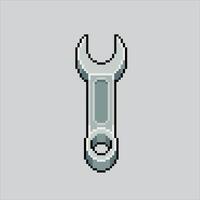 Pixelated Mechanic Wrench for the pixel art game and icon for website and game. old school retro. vector