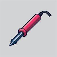 Pixel art illustration Soldering Iron. Pixelated Steel. Soldering Iron Steel pixelated for the pixel art game and icon for website and game. old school retro. vector