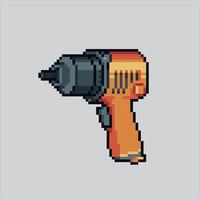 Pixel art illustration Electric Wrench. Pixelated Impact Wrench. Electric Impact Wrench pixelated for the pixel art game and icon for website and game. old school retro. vector