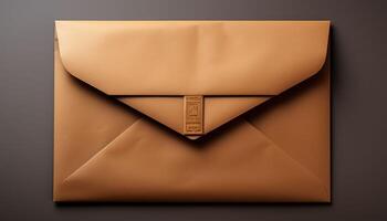A brown envelope with a brown paper and a brown tag photo