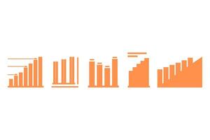 Graphic report illustration design set vector