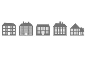 House building icon set design vector