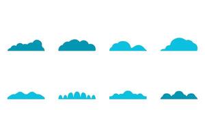 Clouds icon set vector