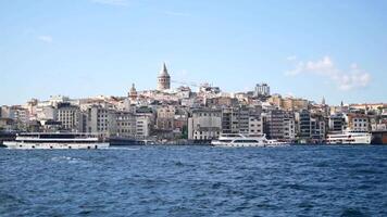turkey istanbul 18 june 2024. Panoramic View of Istanbul Featuring Ferries and Historical Architecture to Admire video
