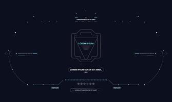 Smart City Traffic Control Panel Sci fi HUD Interface templet design vector
