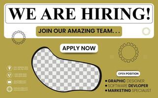 We Are Hiring Apply Today and Shape Your Future vector