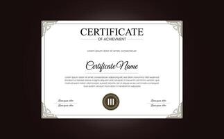 Certificate for Dedication and Commitment design templet vector