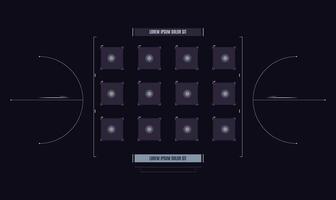 Spacecraft Systems Status Display Sci fi HUD Interface templet design vector