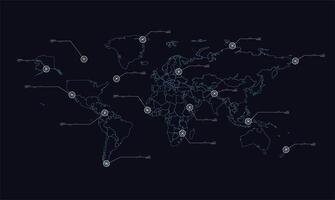 Quantum Computing Network Interface Sci fi HUD Interface templet design vector